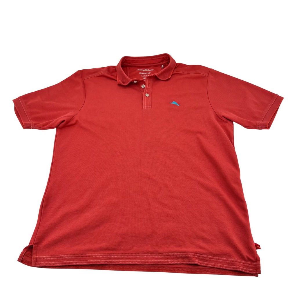Tommy Bahama IslandZone Mens Salmon Supima Cotton Marlin Polo Shirt Medium